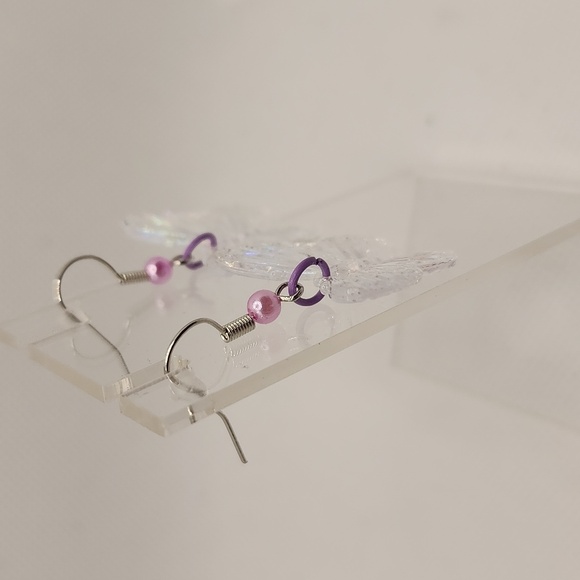 Iridescent Butterfly Earrings - Picture 3 of 3